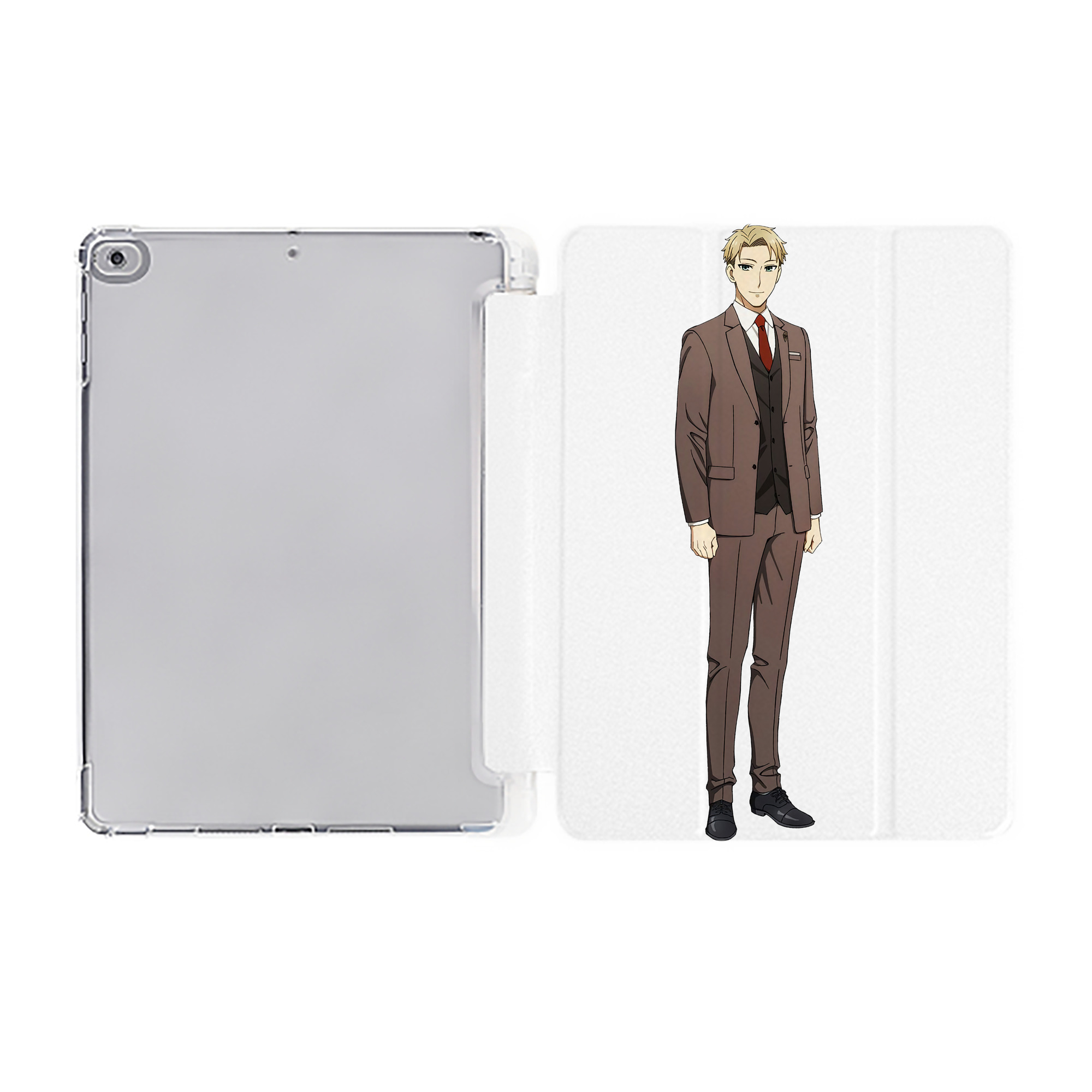（画像用） SPY×FAMILY间谍家家酒 IPad ケース ペン収納付き 三つ折りスタンド PUレザー×シリコン 対応機種9.5/10.5/10.9インチ